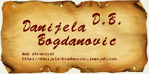 Danijela Bogdanović vizit kartica